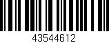 Código de barras (EAN, GTIN, SKU, ISBN): '43544612'