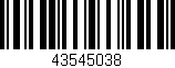 Código de barras (EAN, GTIN, SKU, ISBN): '43545038'