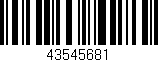Código de barras (EAN, GTIN, SKU, ISBN): '43545681'