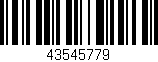 Código de barras (EAN, GTIN, SKU, ISBN): '43545779'