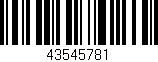 Código de barras (EAN, GTIN, SKU, ISBN): '43545781'