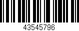 Código de barras (EAN, GTIN, SKU, ISBN): '43545796'