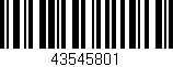 Código de barras (EAN, GTIN, SKU, ISBN): '43545801'