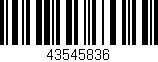 Código de barras (EAN, GTIN, SKU, ISBN): '43545836'