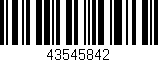 Código de barras (EAN, GTIN, SKU, ISBN): '43545842'