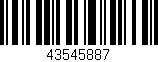 Código de barras (EAN, GTIN, SKU, ISBN): '43545887'