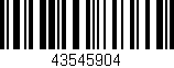 Código de barras (EAN, GTIN, SKU, ISBN): '43545904'