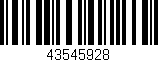 Código de barras (EAN, GTIN, SKU, ISBN): '43545928'