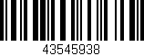 Código de barras (EAN, GTIN, SKU, ISBN): '43545938'