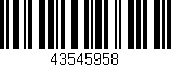 Código de barras (EAN, GTIN, SKU, ISBN): '43545958'