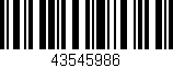 Código de barras (EAN, GTIN, SKU, ISBN): '43545986'