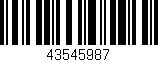 Código de barras (EAN, GTIN, SKU, ISBN): '43545987'