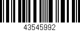 Código de barras (EAN, GTIN, SKU, ISBN): '43545992'