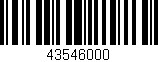 Código de barras (EAN, GTIN, SKU, ISBN): '43546000'