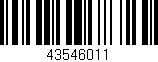 Código de barras (EAN, GTIN, SKU, ISBN): '43546011'