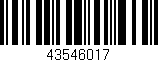Código de barras (EAN, GTIN, SKU, ISBN): '43546017'