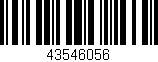 Código de barras (EAN, GTIN, SKU, ISBN): '43546056'