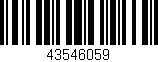 Código de barras (EAN, GTIN, SKU, ISBN): '43546059'