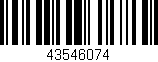 Código de barras (EAN, GTIN, SKU, ISBN): '43546074'