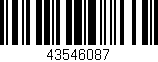 Código de barras (EAN, GTIN, SKU, ISBN): '43546087'