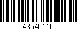 Código de barras (EAN, GTIN, SKU, ISBN): '43546116'
