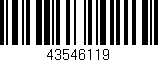 Código de barras (EAN, GTIN, SKU, ISBN): '43546119'