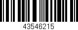 Código de barras (EAN, GTIN, SKU, ISBN): '43546215'