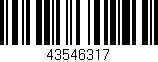 Código de barras (EAN, GTIN, SKU, ISBN): '43546317'