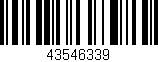 Código de barras (EAN, GTIN, SKU, ISBN): '43546339'
