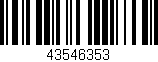 Código de barras (EAN, GTIN, SKU, ISBN): '43546353'
