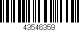 Código de barras (EAN, GTIN, SKU, ISBN): '43546359'