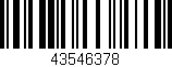 Código de barras (EAN, GTIN, SKU, ISBN): '43546378'