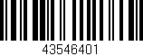 Código de barras (EAN, GTIN, SKU, ISBN): '43546401'