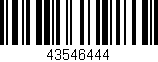 Código de barras (EAN, GTIN, SKU, ISBN): '43546444'