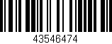 Código de barras (EAN, GTIN, SKU, ISBN): '43546474'