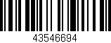 Código de barras (EAN, GTIN, SKU, ISBN): '43546694'
