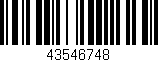 Código de barras (EAN, GTIN, SKU, ISBN): '43546748'