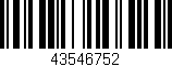 Código de barras (EAN, GTIN, SKU, ISBN): '43546752'