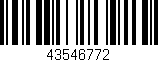 Código de barras (EAN, GTIN, SKU, ISBN): '43546772'