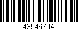 Código de barras (EAN, GTIN, SKU, ISBN): '43546794'