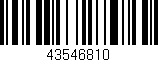 Código de barras (EAN, GTIN, SKU, ISBN): '43546810'