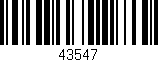 Código de barras (EAN, GTIN, SKU, ISBN): '43547'
