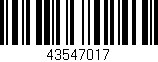 Código de barras (EAN, GTIN, SKU, ISBN): '43547017'