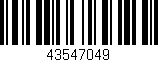 Código de barras (EAN, GTIN, SKU, ISBN): '43547049'