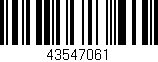 Código de barras (EAN, GTIN, SKU, ISBN): '43547061'