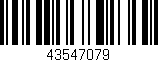 Código de barras (EAN, GTIN, SKU, ISBN): '43547079'