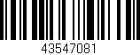 Código de barras (EAN, GTIN, SKU, ISBN): '43547081'
