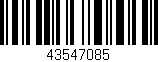 Código de barras (EAN, GTIN, SKU, ISBN): '43547085'