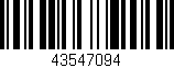 Código de barras (EAN, GTIN, SKU, ISBN): '43547094'