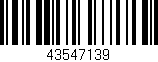 Código de barras (EAN, GTIN, SKU, ISBN): '43547139'
